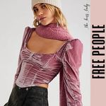 Free People  velvet top corset crop top Photo 6