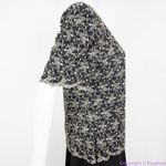 Laurence Kazar  vintage black‎ maxi dress with clear bead and white pearl, L Photo 6