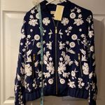 Michael Kors Bomber Jacket Beaded Navy White NWT M Photo 10