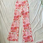 Boutique Floral Mesh Flare Leg Pants Photo 8