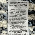 Tory Burch Blue Multi Tweed Sweater Dress Cotton Linen Blend, Size Small Photo 14