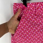 New York & Company Pink Geometric Stretch Cotton Button Tab Waist Shorts size 4 Photo 2