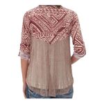 Buckle Womens Daytrip Southwestern Mixed Media Lace Back Top - Sz S Photo 1