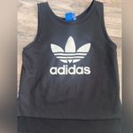 Adidas  Tank Top Shirt Women's SMALL Trefoil Graphic Crew Neck Black White #249 Photo 1