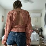 Free People  Crochet Long Sleeve Top, size small Photo 2