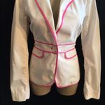 Lilly Pulitzer White & Pink Long Sleeve Janice Jacket Blazer New Size 6 Photo 1