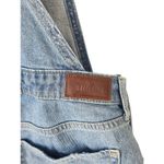 Hollister  Denim Overalls MOM Shorts Size Large Blue Distressed High Rise Photo 5