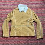 VINTAGE WESTERN VEGAN SUEDE FAUX FUR LINED SHEARLING JACKET Tan Size M Photo 0