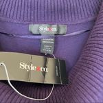 Style & Co  purple cowl neck rib knit long sleeve shift sweater dress large NEW Photo 5