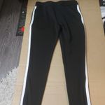 Jessica Simpson  Black and White Striped Drawstring Track Pants Size M Training Photo 1