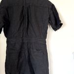Mate the Label NEW 100% Linen The Linen Romper in Black - Small Photo 7