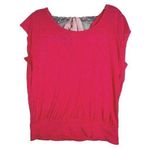 American Eagle  Shirt Women Small Pink Tie Back Balletcore Fairy Barbie Retro Y2K Photo 0