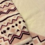 Como vintage NEW!  Fleece Hoodie Sweatshirt Size XXL Ivory Pink Purple Geometric Photo 8