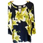 Yoana Baraschi  Black Lilies Flower Tunic Blouse XS Photo 5
