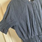 Joie  Women's Navy Jumpsuit linen blend size large Photo 4