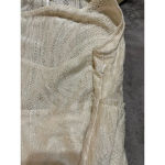 Free People  SZ Medium Mini Sleeveless Dress Beige White‎ Swirly Lined Bohemian Photo 2