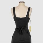 Wilfred Aritzia Saturn Satin Tie Waist Midi Dress Black XS Cocktail Photo 11