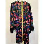 Victoria's Secret Victoria Secret Robe XL XXL Black Tropical Kimono Lace Trim Luxe Collection VS Photo 8