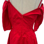 Derek Lam 10‎ Crosby Poplin Off Shoulder Cold Shoulder Mini Dress Red Size 4 Photo 9