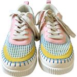 Nicole Miller Brita Mixed Woven Platform Wedge Sneakers Pastel Shoes 6.5 Women’s Photo 4