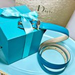 Christian Dior Teal Skinny Leather Vintage Logo Belt Photo 2