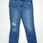 Madewell Size 27 The Mid-Rise Perfect Vintage Jean Medium Wash Distressed Casual Photo 0