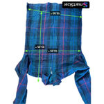 Ralph Lauren Lauren‎  Women Wool Plaid Zip Up Jacket Size Petite Small Blue Green Photo 5