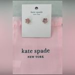 Kate Spade New York Gold Plated Light Pink Flower Stud Earrings with Dust Bag Photo 1