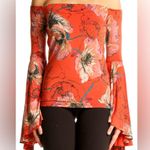 We The Free  Free People Birds Of Paradise Printed Top Off the Shoulder Photo 1