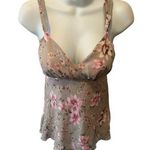 Iz Byer Y2K Floral Babydoll Chiffon Top Sz S Empire Waist Ties At Back Whimsy Fairy Photo 0