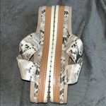 Vince Camuto Cream and Black Slide Sandals Photo 1