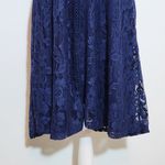 Ambiance Sleeveless Navy Blue Lace Mini Dress Size Medium Wedding Guest Dress Photo 4