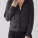 Lululemon  Women’s Loop Zip Up Hoodie Acid Rubber‎ Dye Black Size L Photo 0