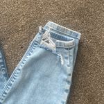 Good American  Good Legs Chewed Triangle Hem Light Wash High Waist Jeans Size 27 Photo 3