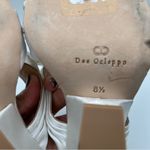 Dee Ocleppo Bow Satin Wedge Sandals 2404 white size 8.5 slip on heel Photo 9