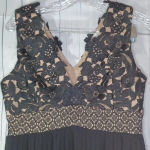 Heartloom  Anthropologie Black sheer and lace fit& flare dress Photo 1
