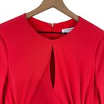 Mac Duggal  Long Sleeve Keyhole Draped Gown Red Sz 10 NWT Formal Maxi Dress 55708 Photo 7