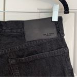 Rag and Bone Maya High Rise Black Denim Shorts Button Fly Sz 29 Distressed Raw Hem Photo 5