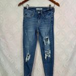 Kancan‎ Nala Mid Rise Distressed Ankle Skinny Jeans KC11122 Size 24 Blue Photo 7