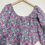 Mango Women's Printed Boho Puff Sleeve Blouse Photo 3