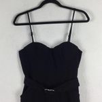 Lovers + Friends Camilla Black Bustier Heart Belt Straight Leg Jumpsuit Small Photo 3