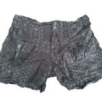 Johnny Was Eyelet Cargo Shorts Women’s Size 10 Gray Green Embroidered Boho Photo 0