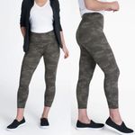 Spanx High Rise Camo Leggings Seamless Cropped Compression Slimming Green Large Photo 1