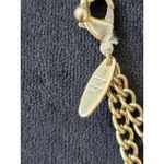 NY Women's Gold Chain Necklace Red Stone Pendant With Tassel And Lobster Claw Photo 6