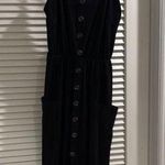 Amazon brand Black Dress with button detail Photo 0