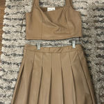 Leather Two Piece Brown Size M Photo 0