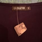 CF collection NWT cap sleeve V neck ruffly flowy hem Black Size 3X Photo 7