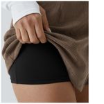 Halara NWT High Waisted Back Zipper Hem 2-in-1 Corduroy Skirt, Brown | Medium Photo 3