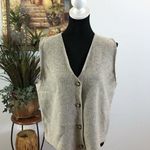 Rafaella Eddie Bauer Outdoor Outfitters Women Sweater Vest 100% Wool Open Front 4 Buttons Photo 1