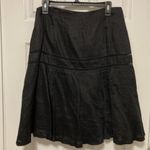 Ralph Lauren Lauren  Black 100% Linen Fit & Flare Skirt Photo 8